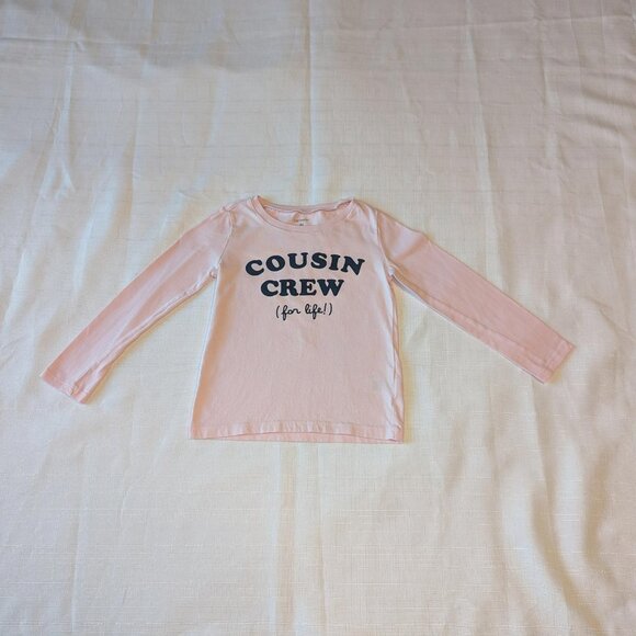 Carter's Pink‎ Long Sleeve 'Cousin Crew For Life' Girls T Shirt - Picture 1 of 6